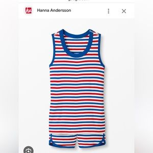 Hanna Andersson Striped Tank John PJs Large Unopened